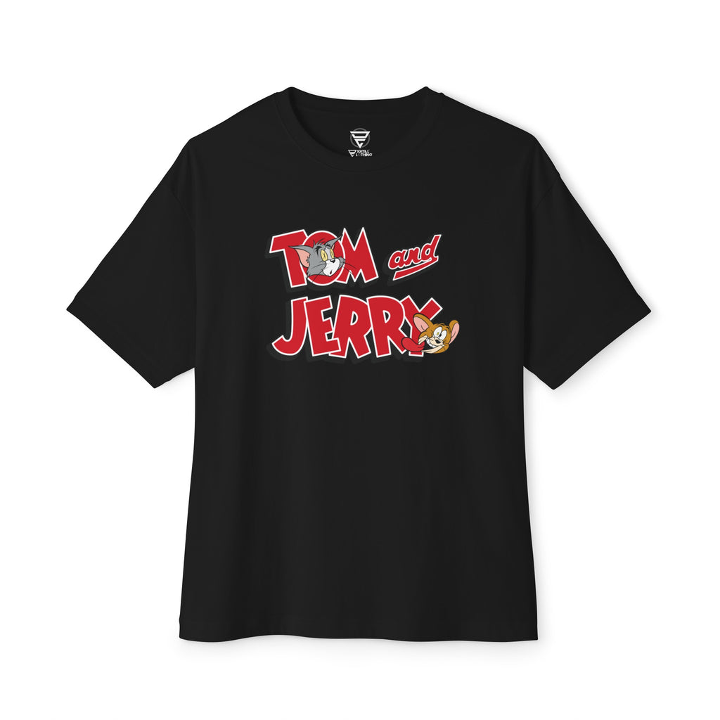 TOM AND JERRY RACING OVERSIZED TEE