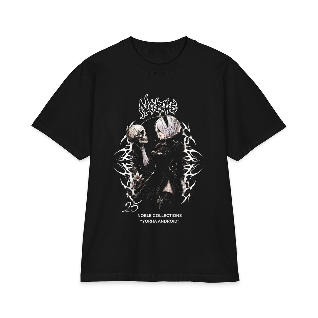 Gothic Anime Tee — 'Noble Collections: YoRHa Android' Black Short Sleeve