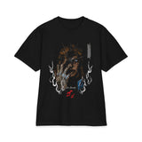 Creepy Portrait Graphic Tee — Haunted Smoke Face Horror T-Shirt