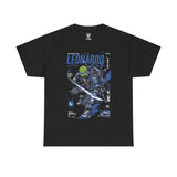 Mutant Ninja Turtle Arcade Graphic Tee — 'Leonardo' Retro Cyber Skate Design