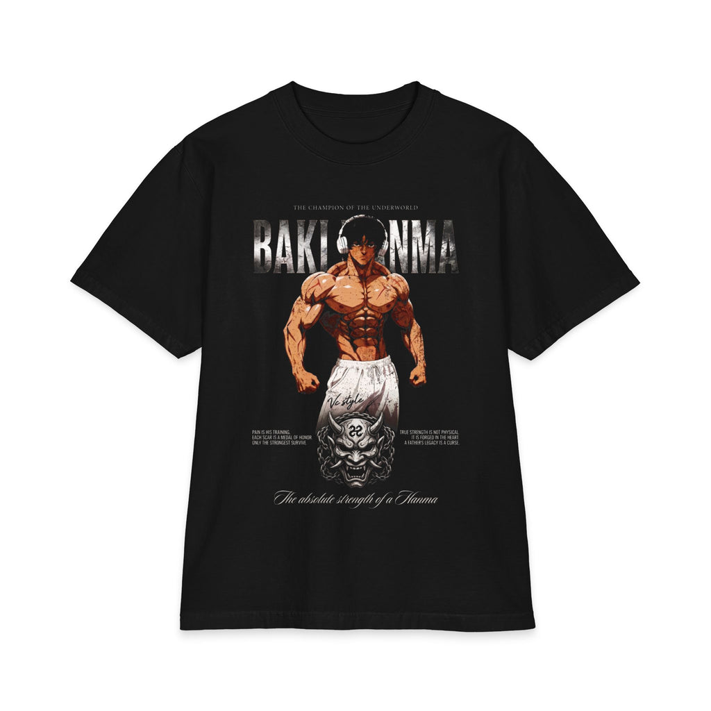 Baki Hanma Muscular Anime Graphic Tee — "The Absolute Strength of a Titan"