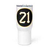 21 Travel mug with a handle