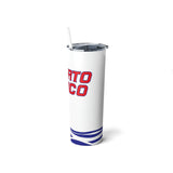 Puerto Rico Skinny Steel Tumbler with Straw, 20oz