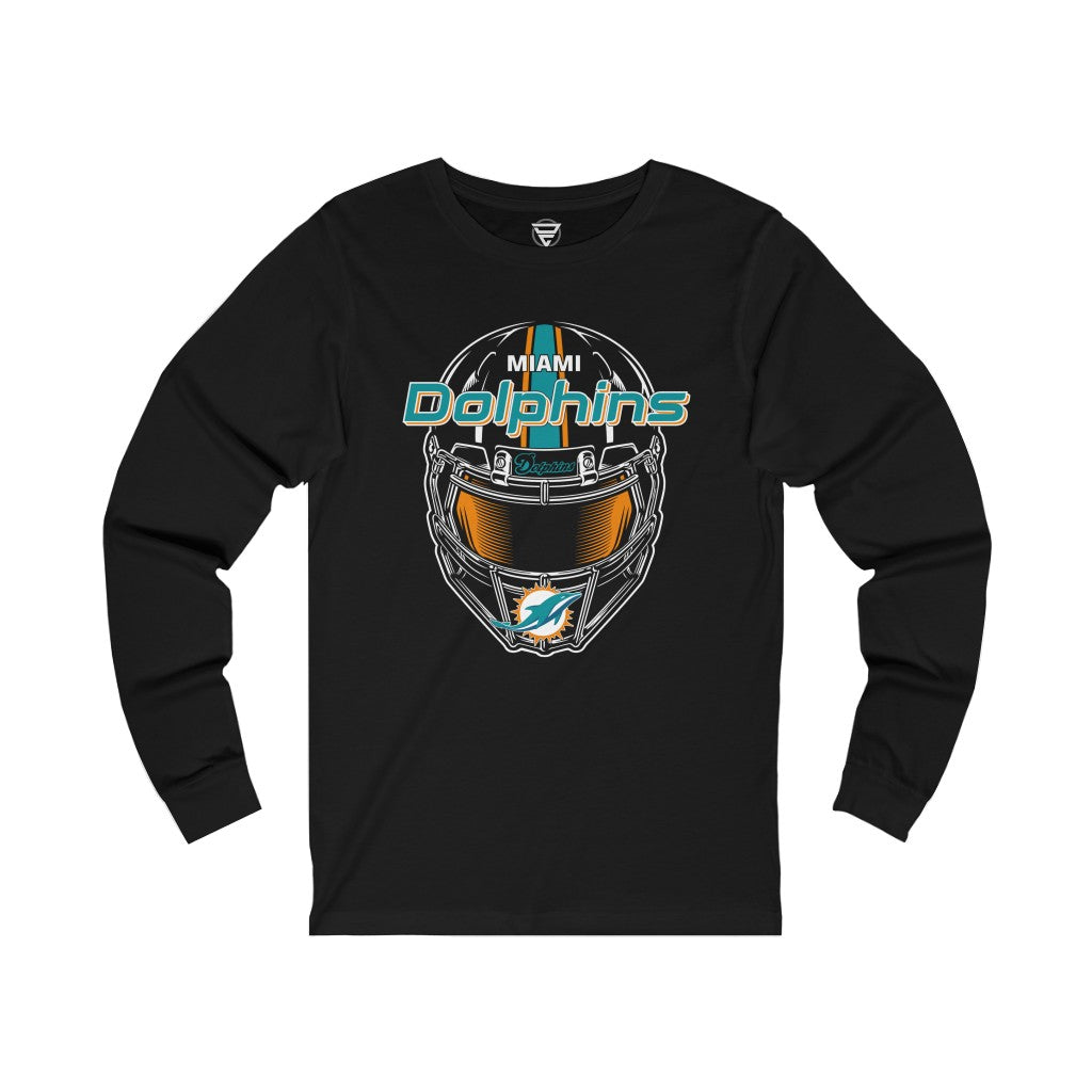 Dolphins Helmet NFL Long Sleeve Tee