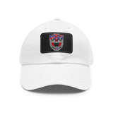 Bills Helmet Dad Hat with Leather Patch