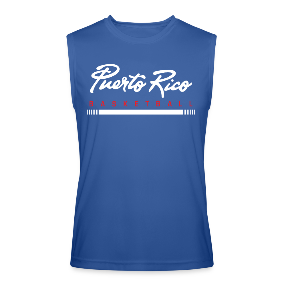 Puerto Rico Basketball Men’s Dri-Fit Sleeveless Shirt - royal blue