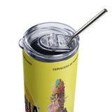 Medalla Yellow/Black Stainless steel tumbler